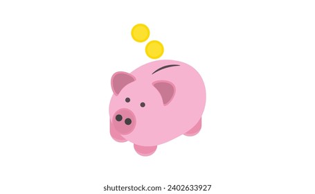 a piggy bank isolated on white background