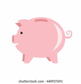 Piggy bank isolated on white background