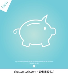 Piggy bank line icon