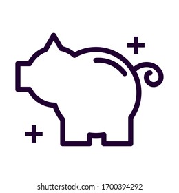 piggy bank line style icon vector illustration design