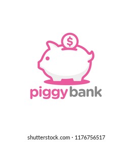 Piggy Bank Logo Vector