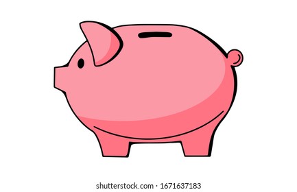 piggy bank for money saving vector illustration