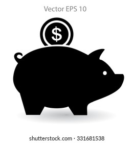 piggy bank for the money vector illustration