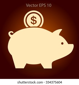 piggy bank for the money vector illustration