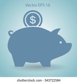 piggy bank for the money vector illustration