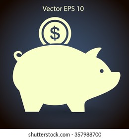 piggy bank for the money vector illustration