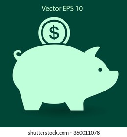 piggy bank for the money vector illustration