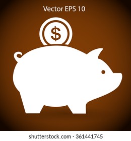piggy bank for the money vector illustration