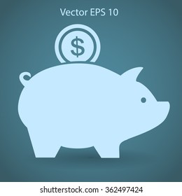 piggy bank for the money vector illustration