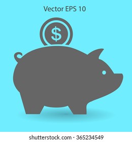 piggy bank for the money vector illustration