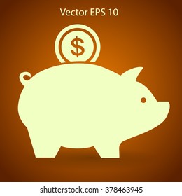 piggy bank for the money vector illustration