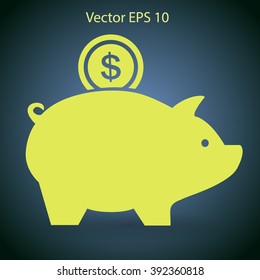 piggy bank for the money vector illustration