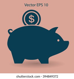 piggy bank for the money vector illustration
