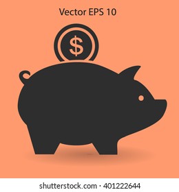 piggy bank for the money vector illustration