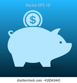 piggy bank for the money vector illustration