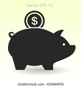piggy bank for the money vector illustration