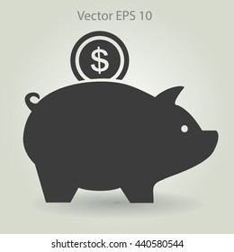 piggy bank for the money vector illustration