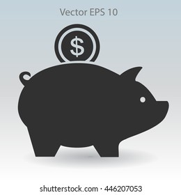piggy bank for the money vector illustration