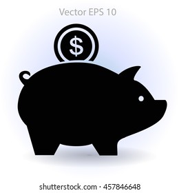 piggy bank for the money vector illustration