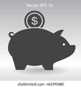 piggy bank for the money vector illustration