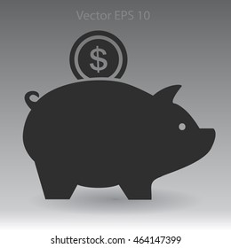 piggy bank for the money vector illustration