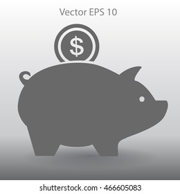 piggy bank for the money vector illustration