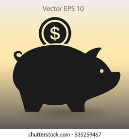 piggy bank for the money vector illustration