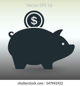 piggy bank for the money vector illustration
