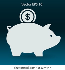 piggy bank for the money vector illustration