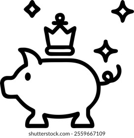 A piggy bank on white surface with holographic community icons and financial graphs floating above with copy space. concept as Overhead shot of a piggy bank placed on a white surface. Above it are glo