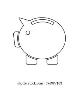 Piggy bank outline icon