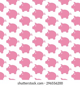 Piggy Bank Pattern Background