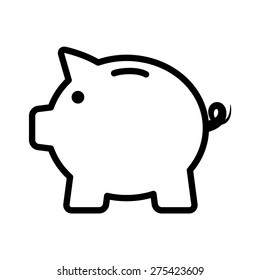 Piggy bank / piggybank life savings line art vector icon for apps and websites