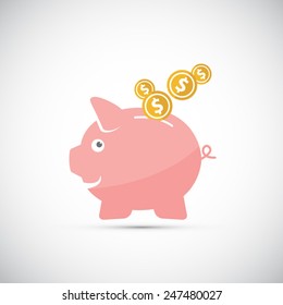 Piggy bank - saving money