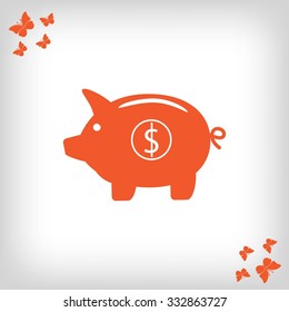 Piggy bank - saving money