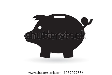 Piggy Bank Saving Money Button Best Stock Vector Royalty - 