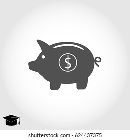 Piggy bank- saving money icon, vector best flat icon EPS