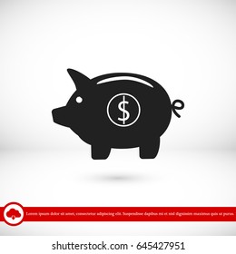 Piggy bank- saving money icon, vector best flat icon EPS