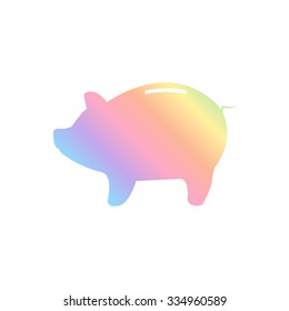 Piggy bank - saving money -  vector icon