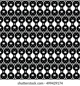 Piggy bank seamless pattern. Vector abstract background.