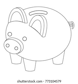 piggy bank security saving money isometric