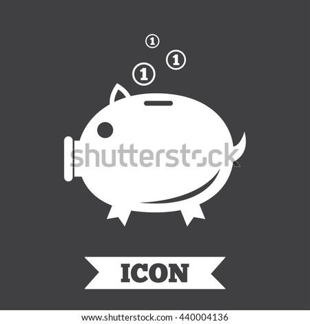 Piggy Bank Sign Icon Moneybox Symbol Stock Vector Royalty - 