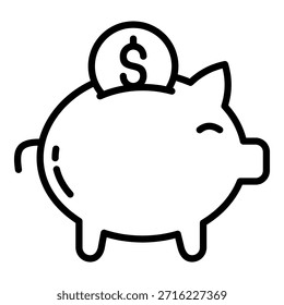 Colección de icono de Vector simple de alcancía
