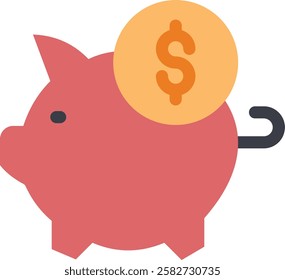 A piggy bank is a small container, often shaped like a pig, used to save coins or money. It encourages financial discipline and serves as a fun savings tool.