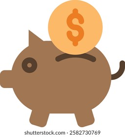 A piggy bank is a small container, often shaped like a pig, used to save coins or money. It encourages financial discipline and serves as a fun savings tool.