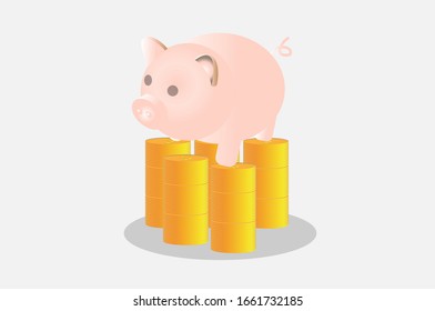 Schweinebank an der Stackmünze auf der Vektorillustration. 