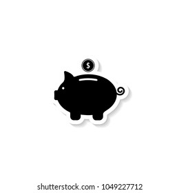 Piggy bank sticker icons