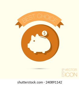 piggy bank. symbol of money