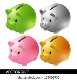 Piggy bank vector