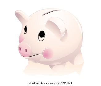 Banco Piggy - Vector